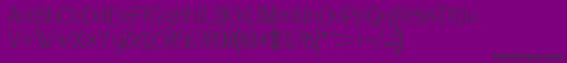 CharringtonStrewn-fontti – mustat fontit violetilla taustalla