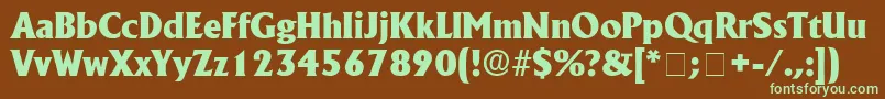 AnkuraSsi Font – Green Fonts on Brown Background
