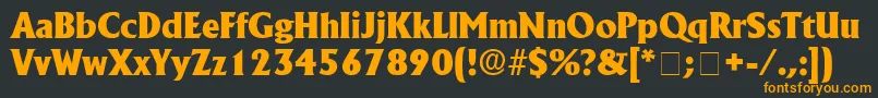 フォントAnkuraSsi – 黒い背景にオレンジの文字