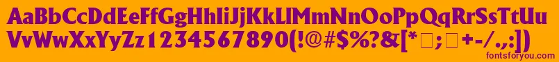 AnkuraSsi Font – Purple Fonts on Orange Background