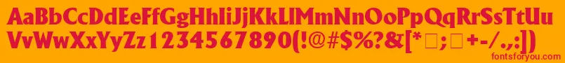 AnkuraSsi-fontti – punaiset fontit oranssilla taustalla