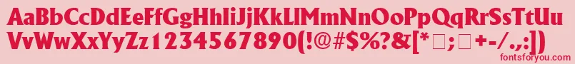 フォントAnkuraSsi – ピンクの背景に赤い文字