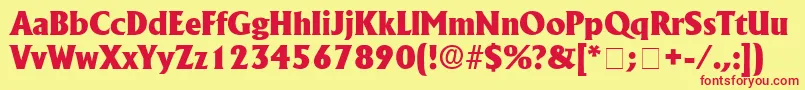 AnkuraSsi Font – Red Fonts on Yellow Background