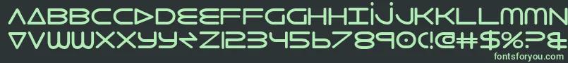 8thelementb-fontti – vihreät fontit mustalla taustalla