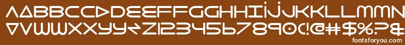 8thelementb-fontti – valkoiset fontit ruskealla taustalla