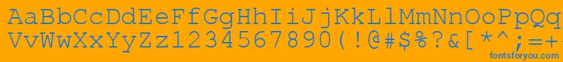 フォントRol.Koi8Courier – オレンジの背景に青い文字