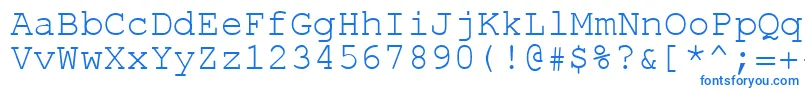 フォントRol.Koi8Courier – 白い背景に青い文字