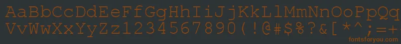Fonte Rol.Koi8Courier – fontes marrons em um fundo preto