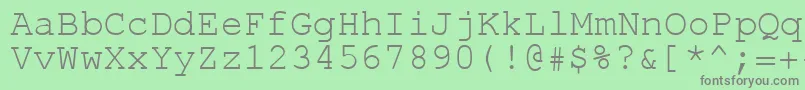 フォントRol.Koi8Courier – 緑の背景に灰色の文字