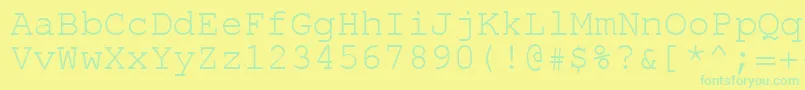 Rol.Koi8Courier Font – Green Fonts on Yellow Background