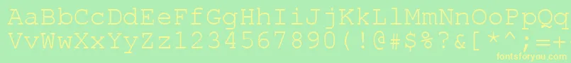 Rol.Koi8Courier Font – Yellow Fonts on Green Background