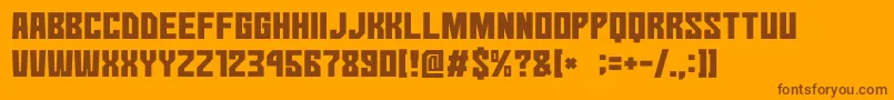 GomariceNoContinue Font – Brown Fonts on Orange Background