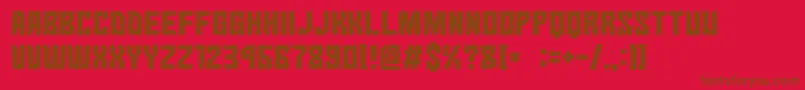 GomariceNoContinue Font – Brown Fonts on Red Background