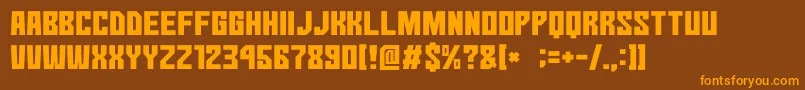 fuente GomariceNoContinue – Fuentes Naranjas Sobre Fondo Marrón