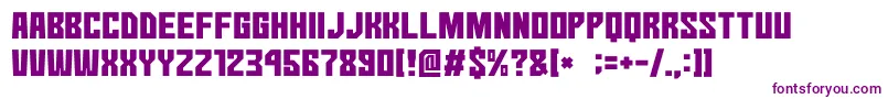 GomariceNoContinue-fontti – violetit fontit valkoisella taustalla