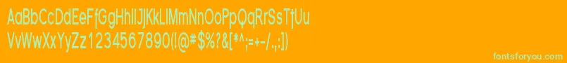 フォントSfflorencesanscompBold – オレンジの背景に緑のフォント