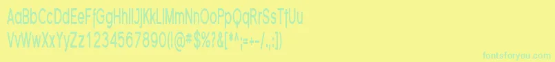 Fonte SfflorencesanscompBold – fontes verdes em um fundo amarelo