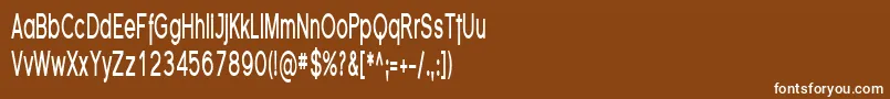 Police SfflorencesanscompBold – polices blanches sur fond brun