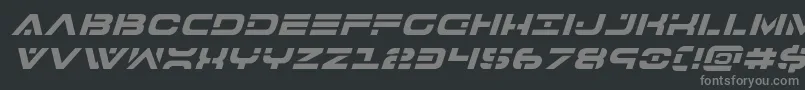 7thserviceital Font – Gray Fonts on Black Background