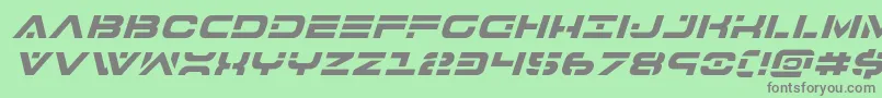 フォント7thserviceital – 緑の背景に灰色の文字