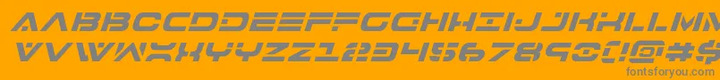 7thserviceital Font – Gray Fonts on Orange Background