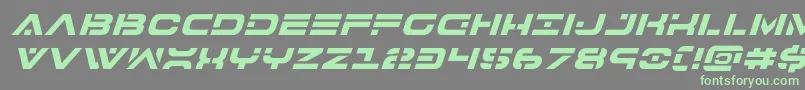 7thserviceital Font – Green Fonts on Gray Background