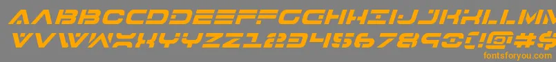 7thserviceital-Schriftart – Orangefarbene Schriften auf grauem Hintergrund