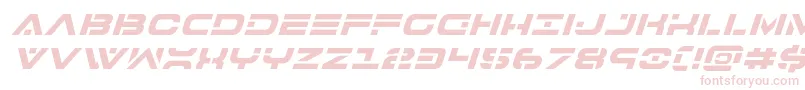 フォント7thserviceital – 白い背景にピンクのフォント