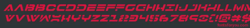 7thserviceital Font – Red Fonts on Black Background