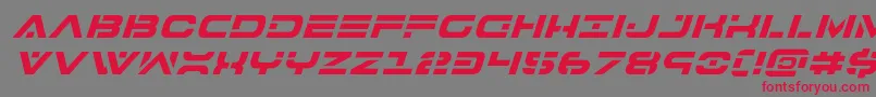 フォント7thserviceital – 赤い文字の灰色の背景