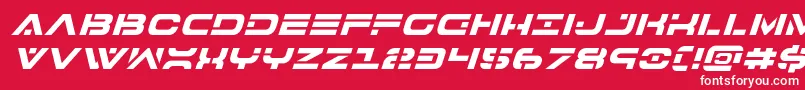 Шрифт 7thserviceital – белые шрифты на красном фоне