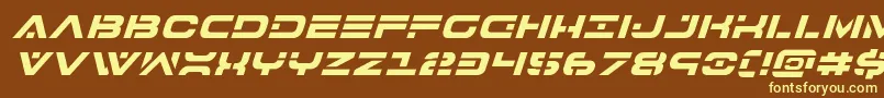 7thserviceital Font – Yellow Fonts on Brown Background