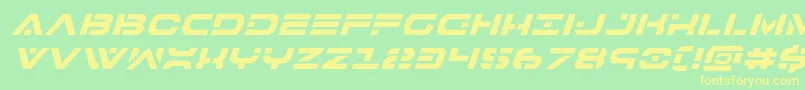 7thserviceital Font – Yellow Fonts on Green Background