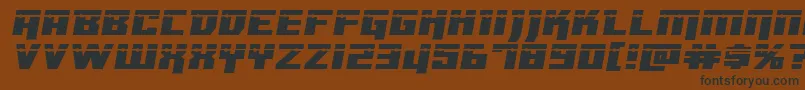 Dangerbotexpandlaser Font – Black Fonts on Brown Background