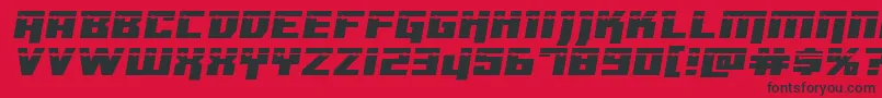 Dangerbotexpandlaser-fontti – mustat fontit punaisella taustalla
