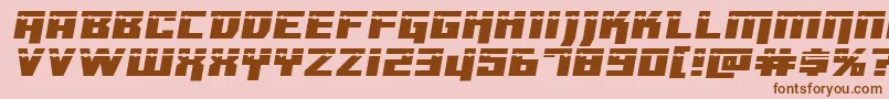 Dangerbotexpandlaser Font – Brown Fonts on Pink Background