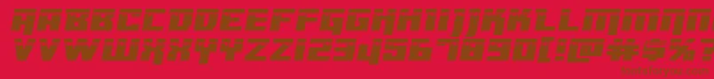 Police Dangerbotexpandlaser – polices brunes sur fond rouge