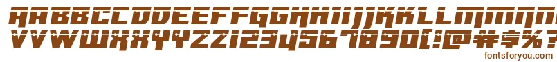 Dangerbotexpandlaser Font – Brown Fonts on White Background