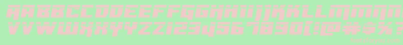 Dangerbotexpandlaser Font – Pink Fonts on Green Background