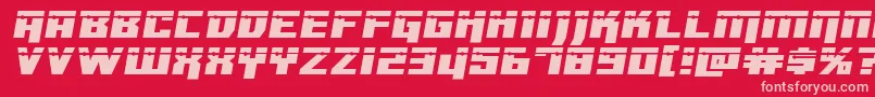 Dangerbotexpandlaser-Schriftart – Rosa Schriften auf rotem Hintergrund