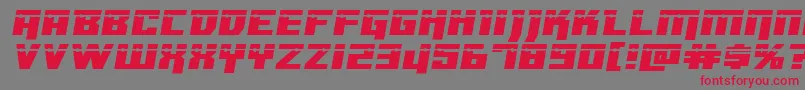Dangerbotexpandlaser Font – Red Fonts on Gray Background