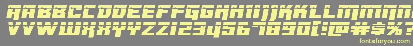 Dangerbotexpandlaser Font – Yellow Fonts on Gray Background