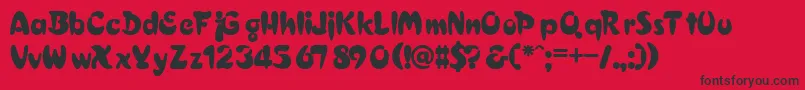 Bagel Font – Black Fonts on Red Background