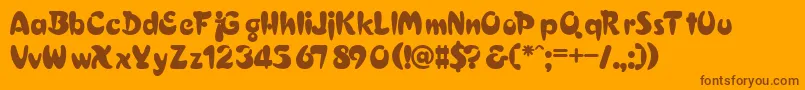 Bagel Font – Brown Fonts on Orange Background