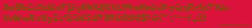 Шрифт Bagel – коричневые шрифты на красном фоне