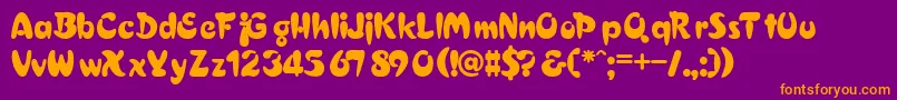 Bagel Font – Orange Fonts on Purple Background