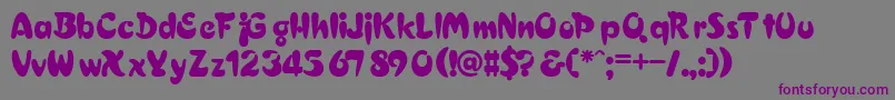 Bagel Font – Purple Fonts on Gray Background