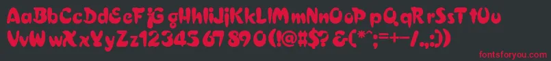 Bagel Font – Red Fonts on Black Background