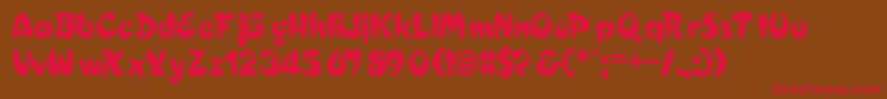 Bagel Font – Red Fonts on Brown Background