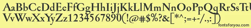 JannonantBold Font – Black Fonts on Yellow Background